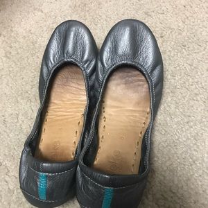 Tieks - metallic pewter size 6